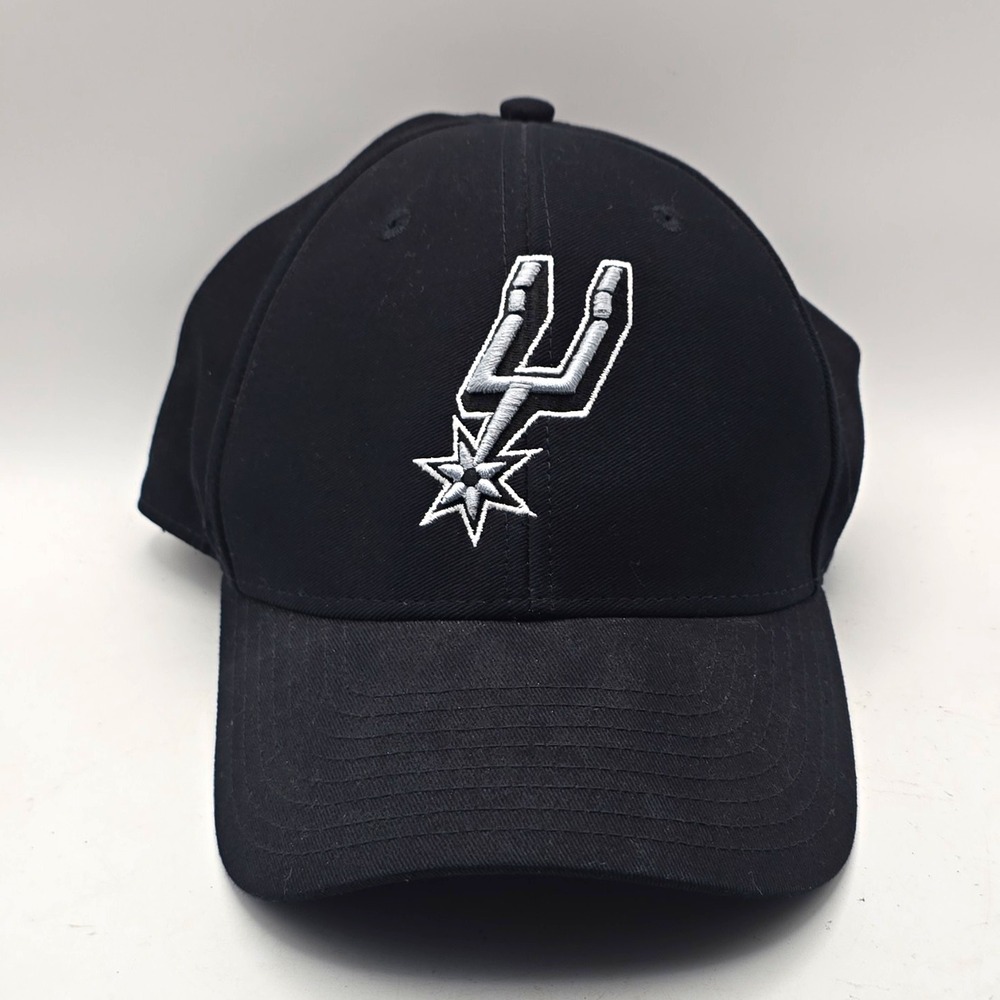 adidas San Antonio Spurs Black Adjustable Cap Hat NBA Basketball